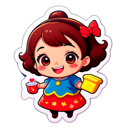 楽しいキャラクターのステッカー