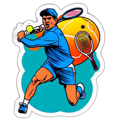 Sticker thiết kế về quần vợt featuring Carlos Alcaraz