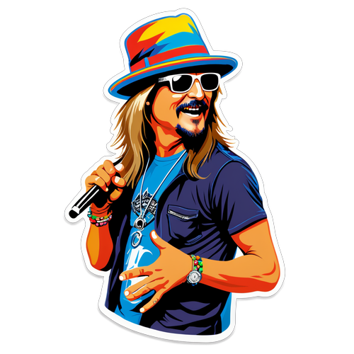 Vibrant Kid Rock Sticker