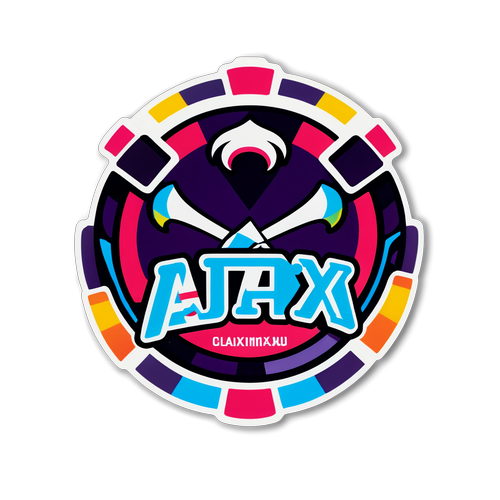 Kleurrijke Ajax Sticker