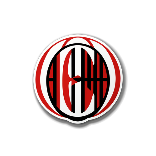 Modernes Sticker-Design für AC Milan gegen Feyenoord