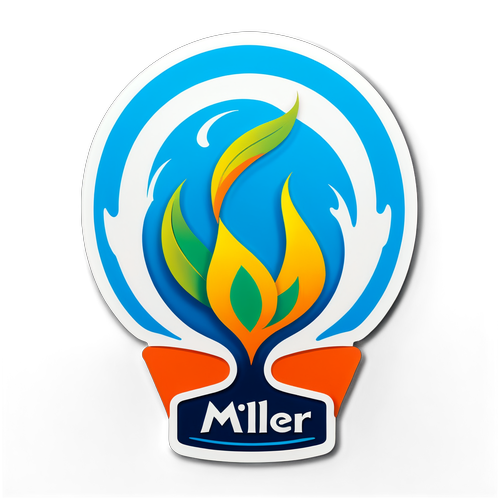 Логотип газовой компании "Miller" в современном стиле с элементами экологии