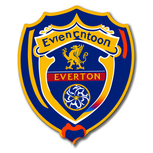 Aufkleber mit Everton-Logo und Liverpool-Rivalität