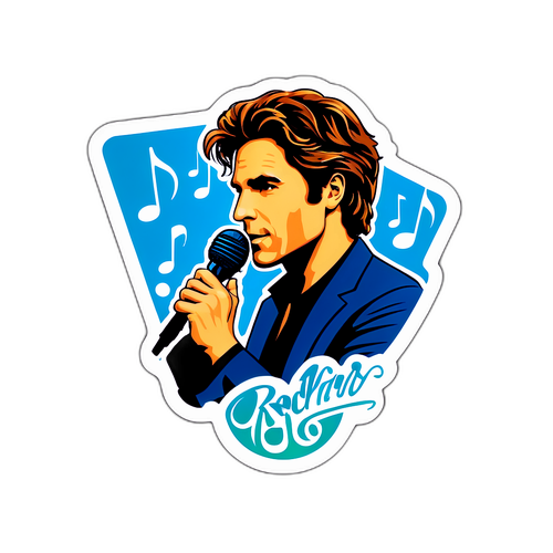 Retro-Style Richard Marx Sticker