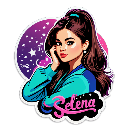 Selena Gomez Stílusú Mágikus Matrica