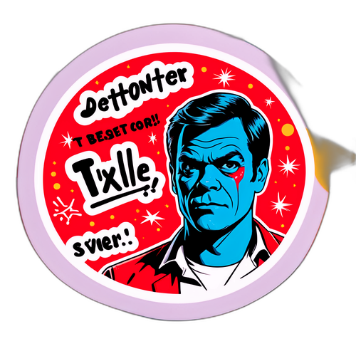 Dexter-themed naklejka z ikonicznymi frazami