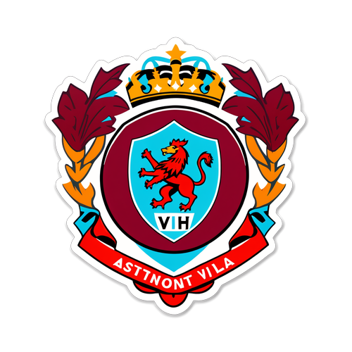 Sticker Seronok Menampilkan Logo Nottingham Forest dan Aston Villa