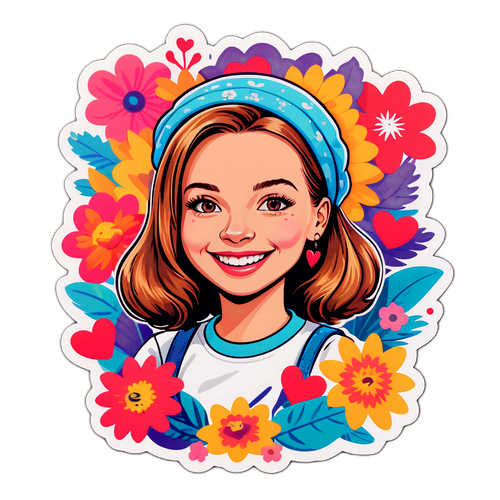 Sticker z uśmiechem Anny Przybylskiej