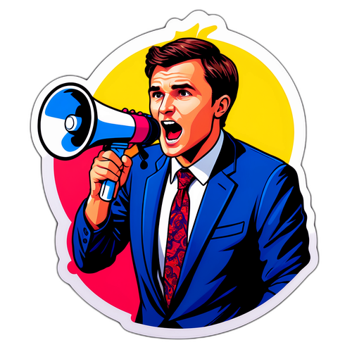 Charlie Kirk med megafon