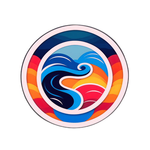 따뜻한 느낌의 공동체 상징 스티커