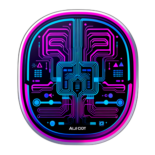 Futuristisk AI-tema klistermærke