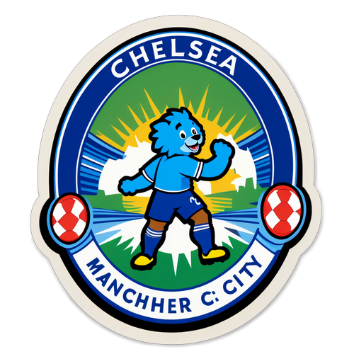 Stiker Dinamik Pertandingan Chelsea vs Manchester City