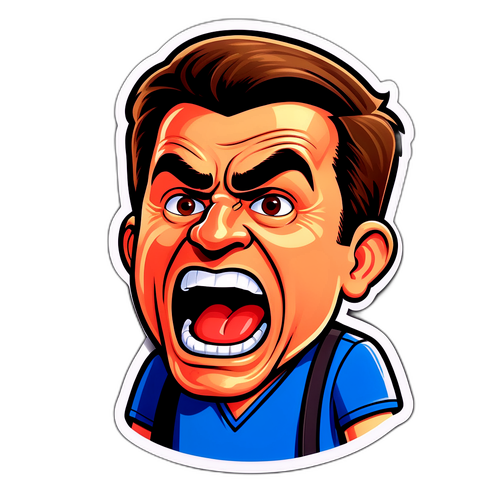 Masayang Karikatura ng Coach