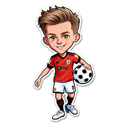 Sticker Dani Olmo: Design Caricatural Ce Îți Va Captiva Inima de Fan!