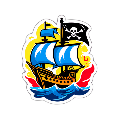 Kreativní design pirátského nálepky