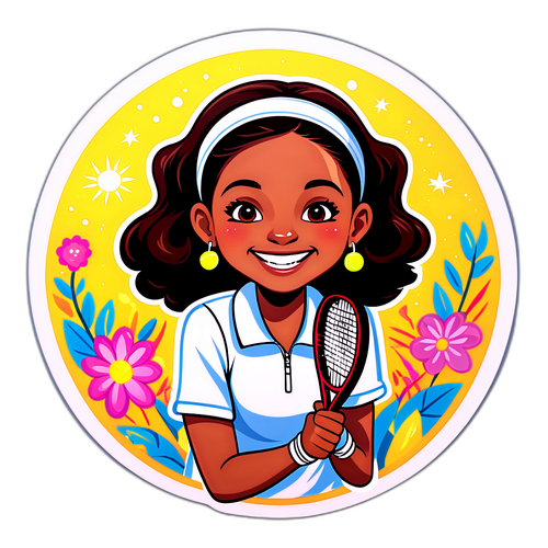 Adesivo di Emma Navarro con sorriso solare