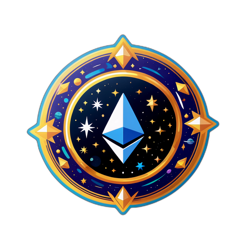 Ethereum Emblem i Rymdmotiv