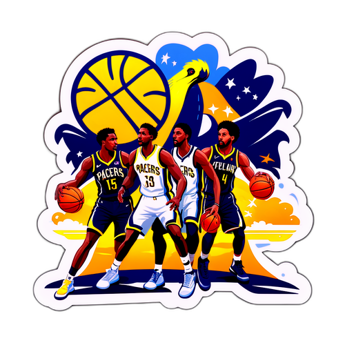 Basketball Showdown: Pacers vs. Pelicans Sticker