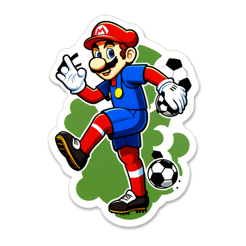 Stiker Lucu Mario Aji Bersama Penggemar