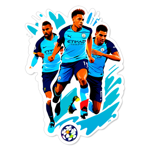 Kipande cha Sticker cha Wachezaji wa Manchester City