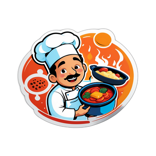 料理番組「ラヴィット」のシェフキャラクターのイラスト