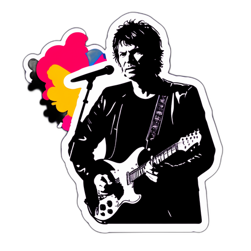 Silhouette de Bertrand Cantat sur scène
