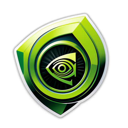 NVIDIAロゴの未来的デザイン