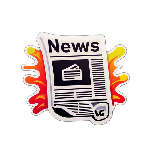 Biểu tượng 'Tin tức' với hình ảnh tờ báo và điện thoại hiển thị tiêu đề nóng