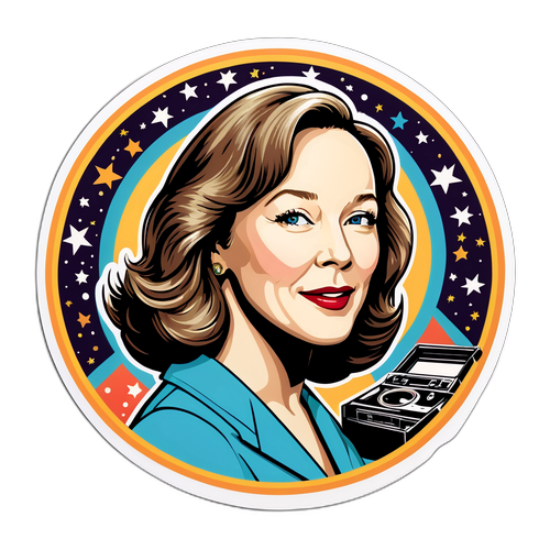 Stiker Retro Catherine O'Hara