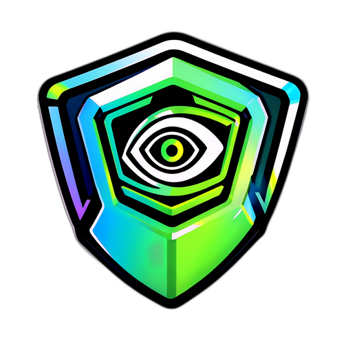 Nálepka s futuristickým logem Nvidia