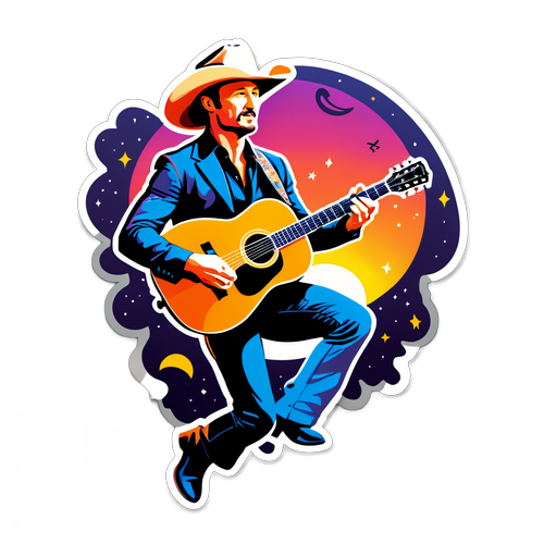 Tim McGraw Sunset Sticker