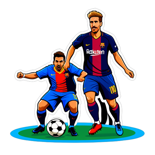 Barca vs Monaco: Duel Seru di Lapangan! Sticker Lucu yang Wajib Dimiliki!