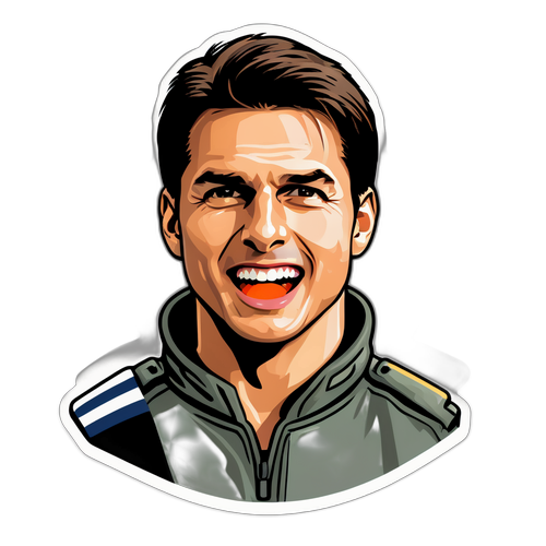 LeimStickeri Tom Cruisesta Taistelulentäjän Kera