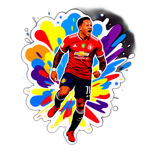 Adesivo do Jogador Depay Celebrando Gol