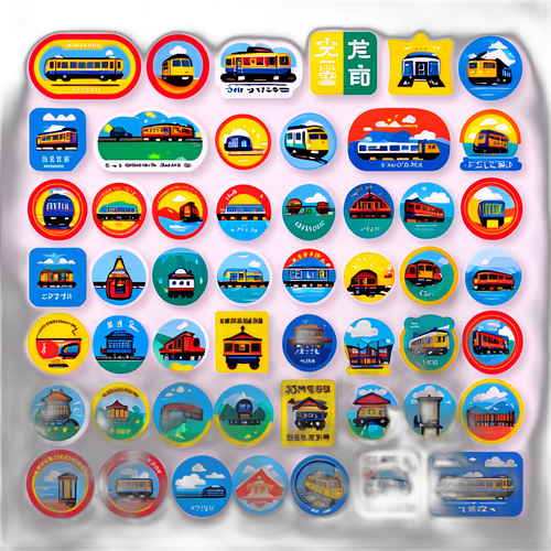 南北線の駅をテーマにしたステッカー