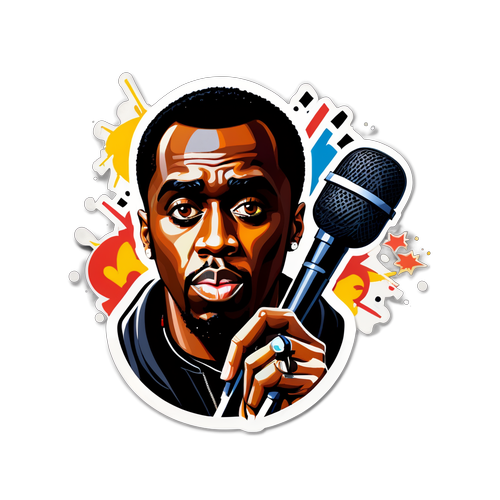 Sticker P Diddy: Grafik Berani dengan Elemen Muzik yang Menggugah Jiwa!