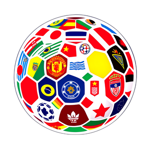 全球足球聯結的國家隊徽章足球