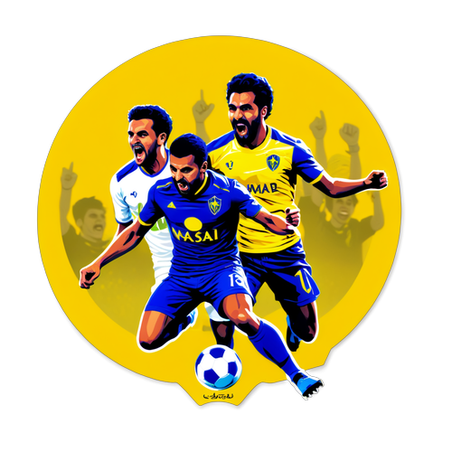 Spännande fotbollsscen för Al Nassr vs. Al Taawon