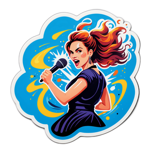 Kreativní nálepka s Helenou Fibingerovou v akci