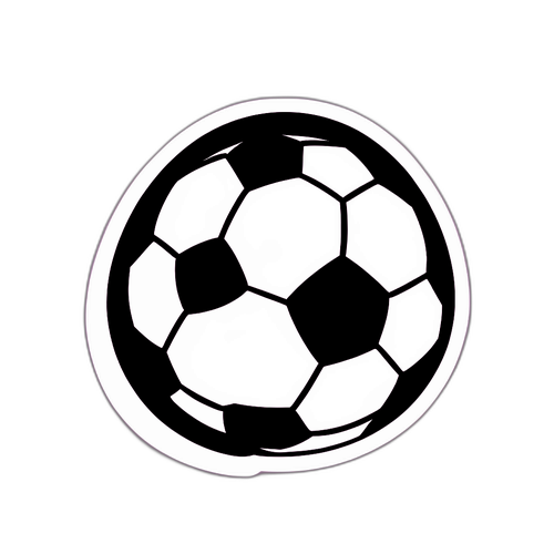 Minimalist fodboldopdatering sticker