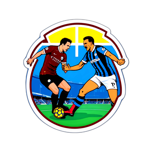 맨시티와 브라이튼의 충돌을 표현한 자극적인 스티커