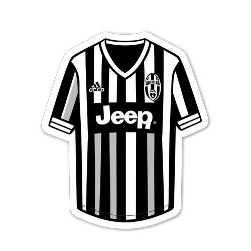 Ρετρό Σχεδίαση με την Κλασική Φανέλα της Juventus