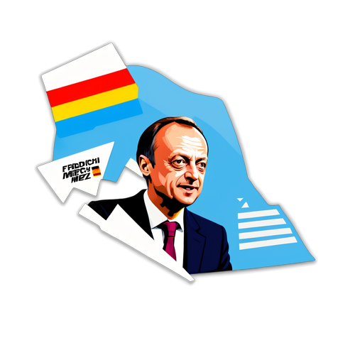 Profil de Friedrich Merz avec un arrière-plan des élections allemandes 2025