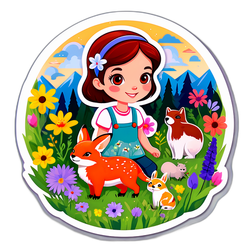 Tiul: Naklejka z Nell Fisher w naturze