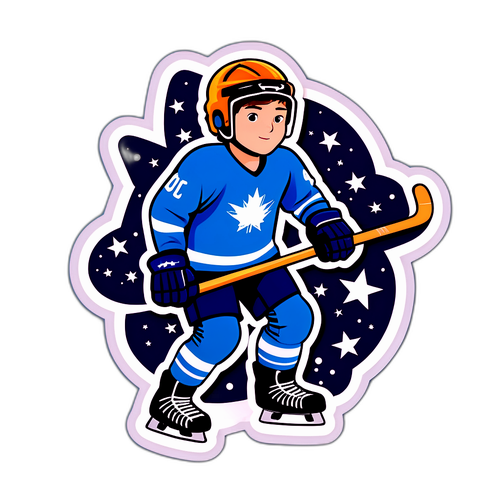 Joueur de hockey rêveur aux jeux olympiques