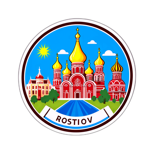 Стильный значок, посвященный событиям в Ростове