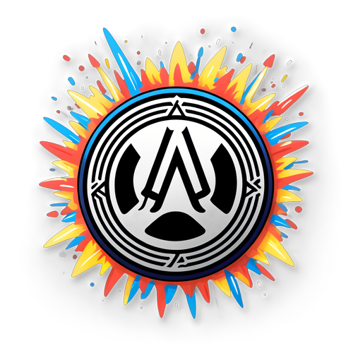 Ajax Logo met Vuurwerk