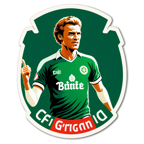 Retro poster stijl sticker voor FC Groningen