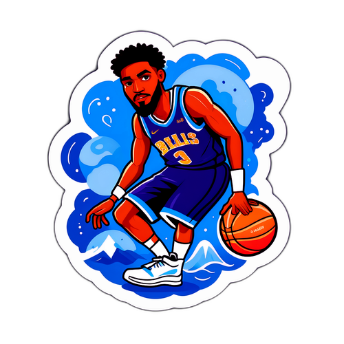 Sticker ng Manlalaro ng Basketbol na Nagpapagaling mula sa Pinsala