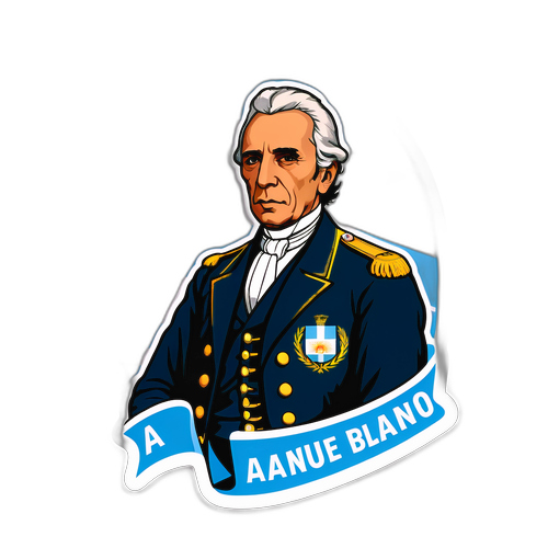 Sticker en homenaje a Manuel Belgrano